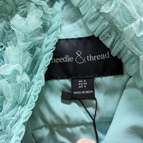 Needle & Thread Verity Ruffle V-Neck Mini dress - Picture 4 of 7